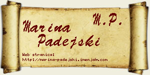 Marina Padejski vizit kartica